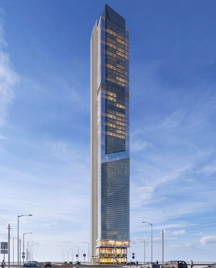 Full elevation from the road